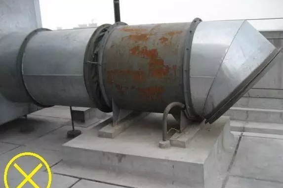 屋頂風(fēng)機(jī)安裝錯誤實例1